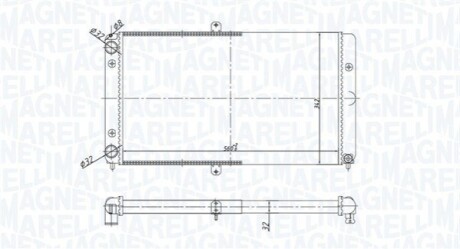 LADA Радіатор охолодження 2110-2111-2112 95- MAGNETI MARELLI BM1807