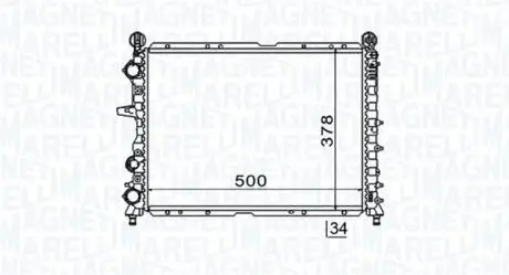 FIAT Радиатор охлаждения Tipo,Tempra 1.4/2.0 MAGNETI MARELLI 350213154600