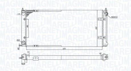 VW радіатор вод. охолодження GOLF GTD 1.6 85- MAGNETI MARELLI BM1883