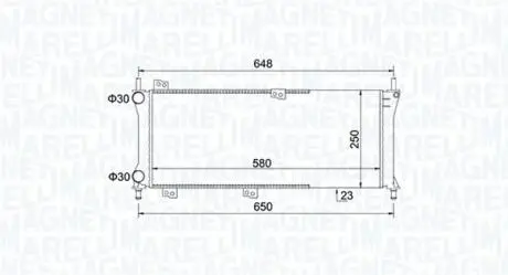 Радіатор FIAT PANDA 01/01-- [] MAGNETI MARELLI 350213814000