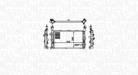 OPEL радіатор охолодження Meriva A 1.4/1.8 MAGNETI MARELLI BM1558
