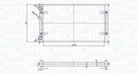 VW Радиатор охлаждения Caddy II,Polo,Seat MAGNETI MARELLI 350213167700