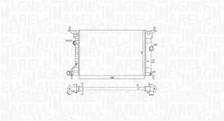 OPEL радіатор охолодження Vectra A/B 88- MAGNETI MARELLI 350213194800
