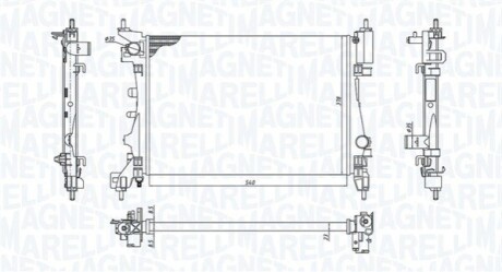 Радіатор FIAT QUBO 1.4 [] MAGNETI MARELLI 350213130100