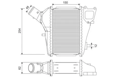 Радіатор інтеркулера Honda CR-V 2.2 i-CTDi/i-DTEC 07- Valeo 818686