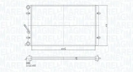 VW Радіатор охолодження GOLF IV 97- MAGNETI MARELLI BM1908