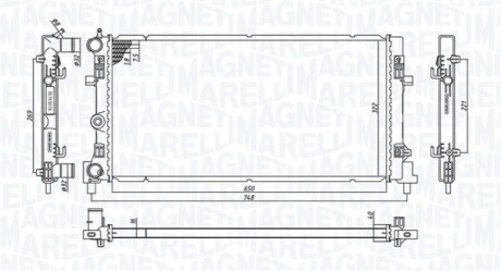 Радіатор охолодження VW,Seat,Skoda MAGNETI MARELLI 350213182300