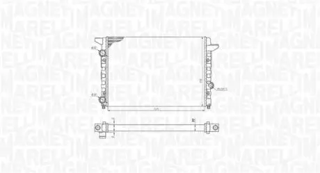 VW радіатор Passat 1.6/1.8/2.0 93- MAGNETI MARELLI 350213185400