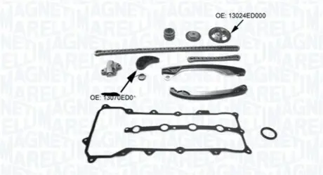 RENAULT К-т ланцюга ГРМ Megane 1,4 MAGNETI MARELLI MCK1290