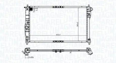 DAEWOO радіатор NUBIRA II AUT. 99- MAGNETI MARELLI BM1749