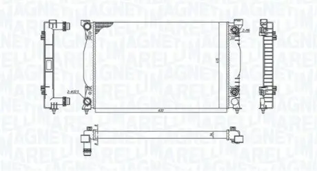 Радіатор AUDI A4 1.8-2.0 AUT 00- MAGNETI MARELLI BM1966