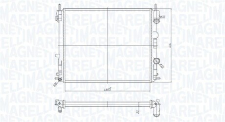 Радиатор RENAULT CLIO II 1,2 MAGNETI MARELLI 350213182200