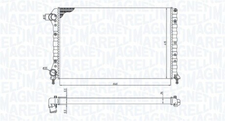 Радіатор FIAT DOBLO 1.2, 1.4 MAGNETI MARELLI BM179