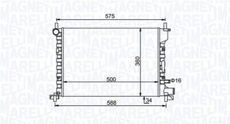 Радіатор FORD FIESTA IV 00- MAGNETI MARELLI 350213193300