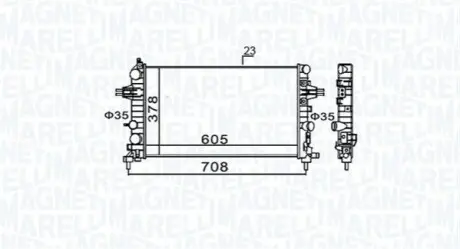 Радіатор OPEL ASTRA H 1.6 MAGNETI MARELLI BM1593