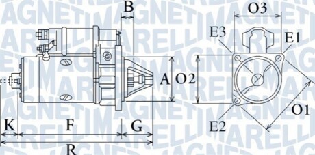 Стартер Mazda 323,626, MAGNETI MARELLI 063720325010