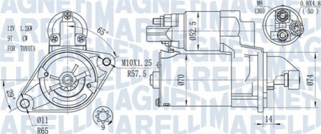 Стартер TOYOTA MAGNETI MARELLI MQS1450