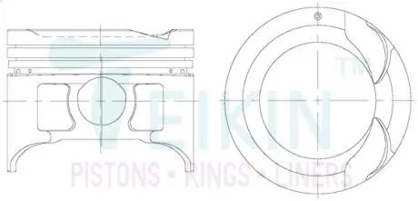 Поршни ремонт (+0.25мм) (к-кт на мотор) Suzuki M15A, M16A TEIKIN 45657025