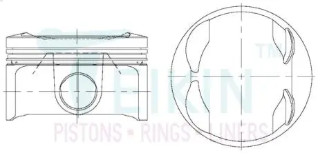 Фото поршни ремонт +0.50мм (комплект на мотор) Toyota 2AR-FXE TEIKIN 46400050 Поршни ремонт +0.50мм (комплект на мотор) Toyota 2AR-FXE TEIKIN 46400050