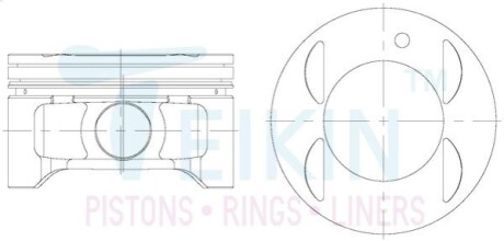 Поршни ремонт (+0.25мм) (к-кт на мотор) Toyota 3MZ-FE TEIKIN 46357025