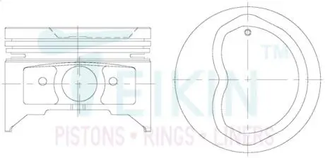 Поршни ремонт +0.50mm(к-кт на мотор) Toyota 4Y TEIKIN 46122050