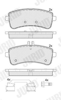 Колодки гальмівні (задні) MB S-class (W222/C217/A217) 13- Jurid 574101J