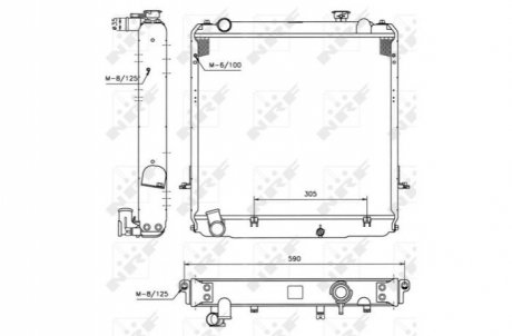 Радіатор, охолодження двигуна NRF 52185