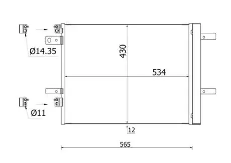 Skraplacz klimatyzacji MAHLE / KNECHT AC965000S
