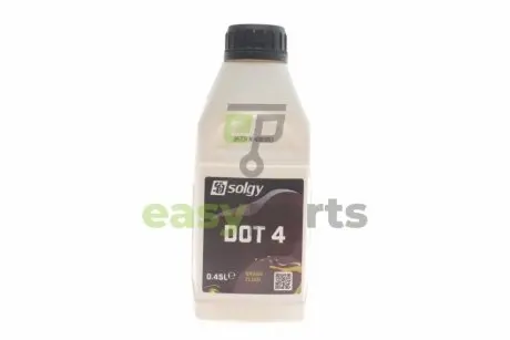 Рідина гальмівна DOT4 (0.45L) Solgy 504008