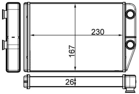 NAGRZEWNICA CITROEN JUMPER 06-, FIAT DUCATO 06-, PEUGEOT BOXER 06- MAHLE / KNECHT AH225000S