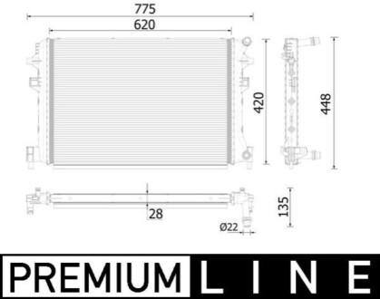 CHLODNICA WODY BEHR PREMIUM LINE MAHLE / KNECHT CR959000P (фото 1)