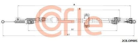 Трос перемикання передач OPEL COFLE 2CBOP005