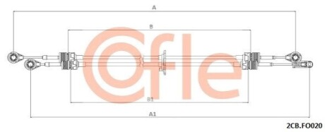 Трос перемикання передач FORD COFLE 2CBFO020