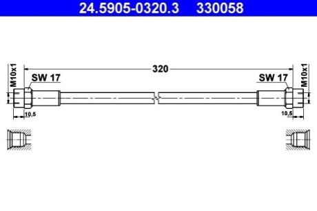 Шланг сцепления ATE 24590503203