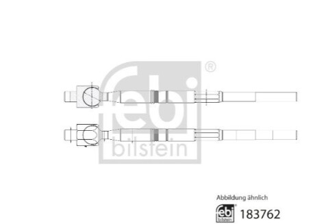 Тяга рульова Toyota Rav4 05-13 (L=244mm) FEBI BILSTEIN 183762 (фото 1)