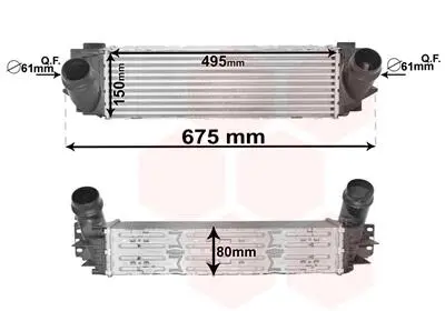 Интеркулер BMW X3(F25) 11- Van Wezel 06004463