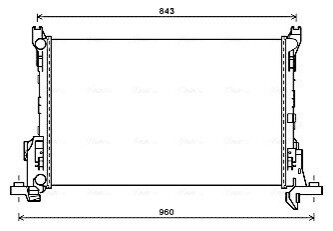 AVA FIAT Радіатор охолодження двиг. TALENTO 1.6 D 16-, OPEL, RENAULT AVA COOLING RT2623