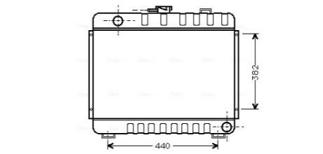 AVA DB Радіатор охолодження двиг. T1 200-SERIES B601 (1977) 207D 2.4 AVA COOLING MS2045 (фото 1)