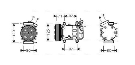 AVA NISSAN компресор кондиціонера Juke, Micra, Note, Qashqai AVA COOLING RTAK401