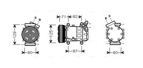 AVA NISSAN компресор кондиціонера Juke, Micra, Note, Qashqai AVA COOLING RTAK401