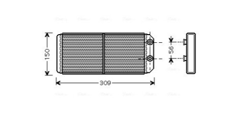 AVA LAND ROVER Радіатор опалення DISCOVERY 2.0, 3.5, 4.0 AVA COOLING AU6180