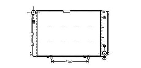 AVA KALE DB Радіатор охолодження з АКПП W201 2.0 82- AVA COOLING MS2061