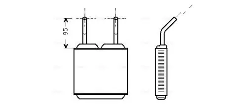 AVA OPEL Радіатор опалення KADETT E 1.2-2.0 84- AVA COOLING OL6160