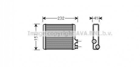 CITROEN радіатор опалення C3/C4/DS3 09- AVA COOLING CN6286 (фото 1)