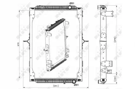 Радіатор, охолодження двигуна NRF 539564
