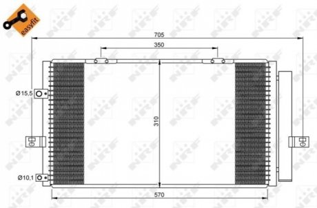 Радіатор кондиціонера NRF 35659