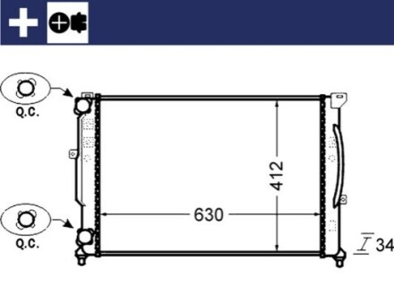 CHLODNICA WODY MAHLE / KNECHT CR1423000S