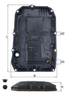 Маслоприймач (піддон) АКПП MB C-class (W205)/E-class (W212/W213) 1.6-3.0 09- (OM651/M276/M274/OM642) MAHLE / KNECHT HX196KIT