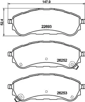 Klocki ham. tył FORD USA HELLA 8DB355040751