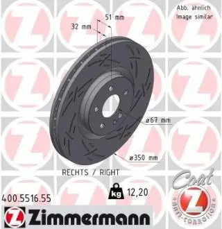 TARCZA HAMULC. MERCEDES C117 CLA AMG 13- PP ZIMMERMANN 400551655